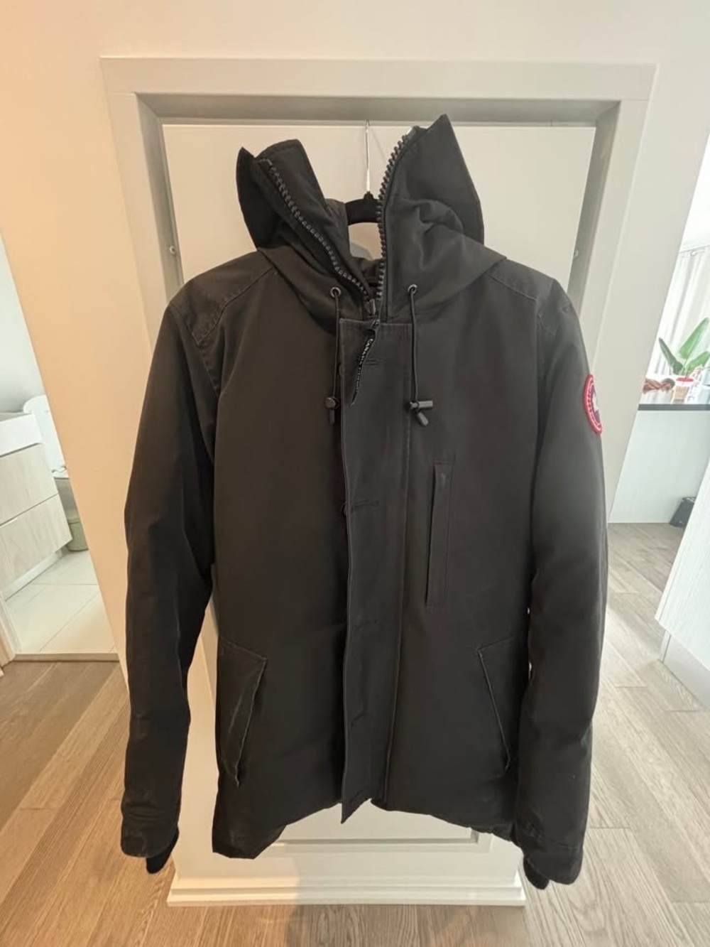 Canada Goose Men's Black Hooded Puffer Jacket